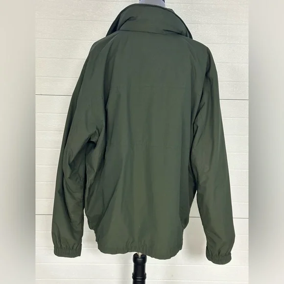L L Bean Olive Green detachable fleece lined Men’s jacket 0BCY9 Sz 2XL - Picture 3 of 14